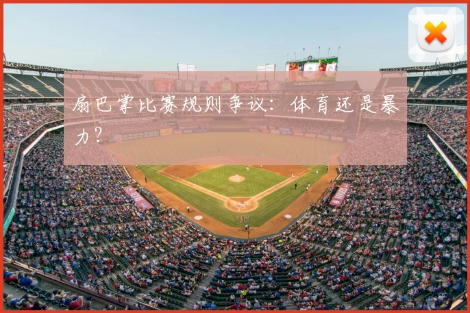 扇巴掌比赛规则争议：体育还是暴力？
